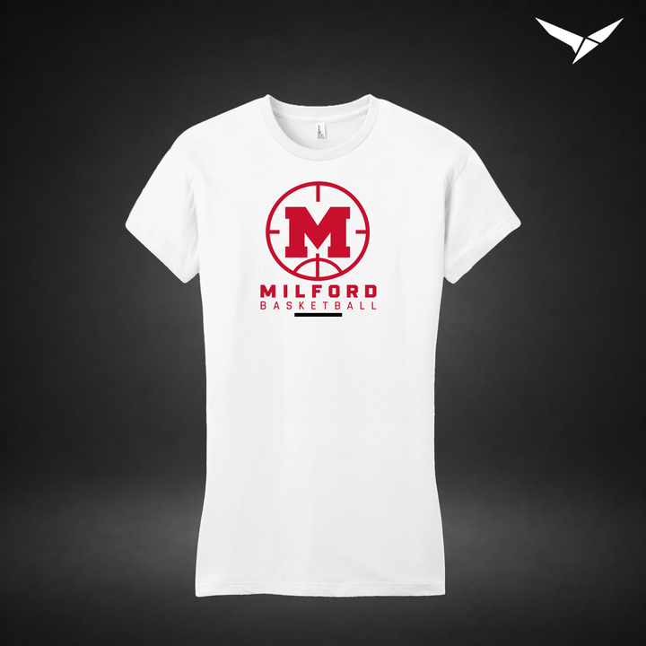 Courtside womens-tee — white — Front
