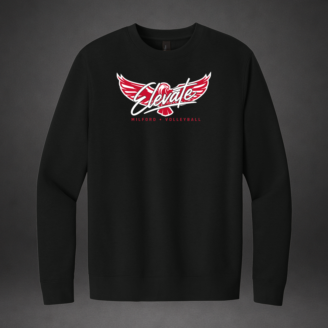 Elevate crewneck — black