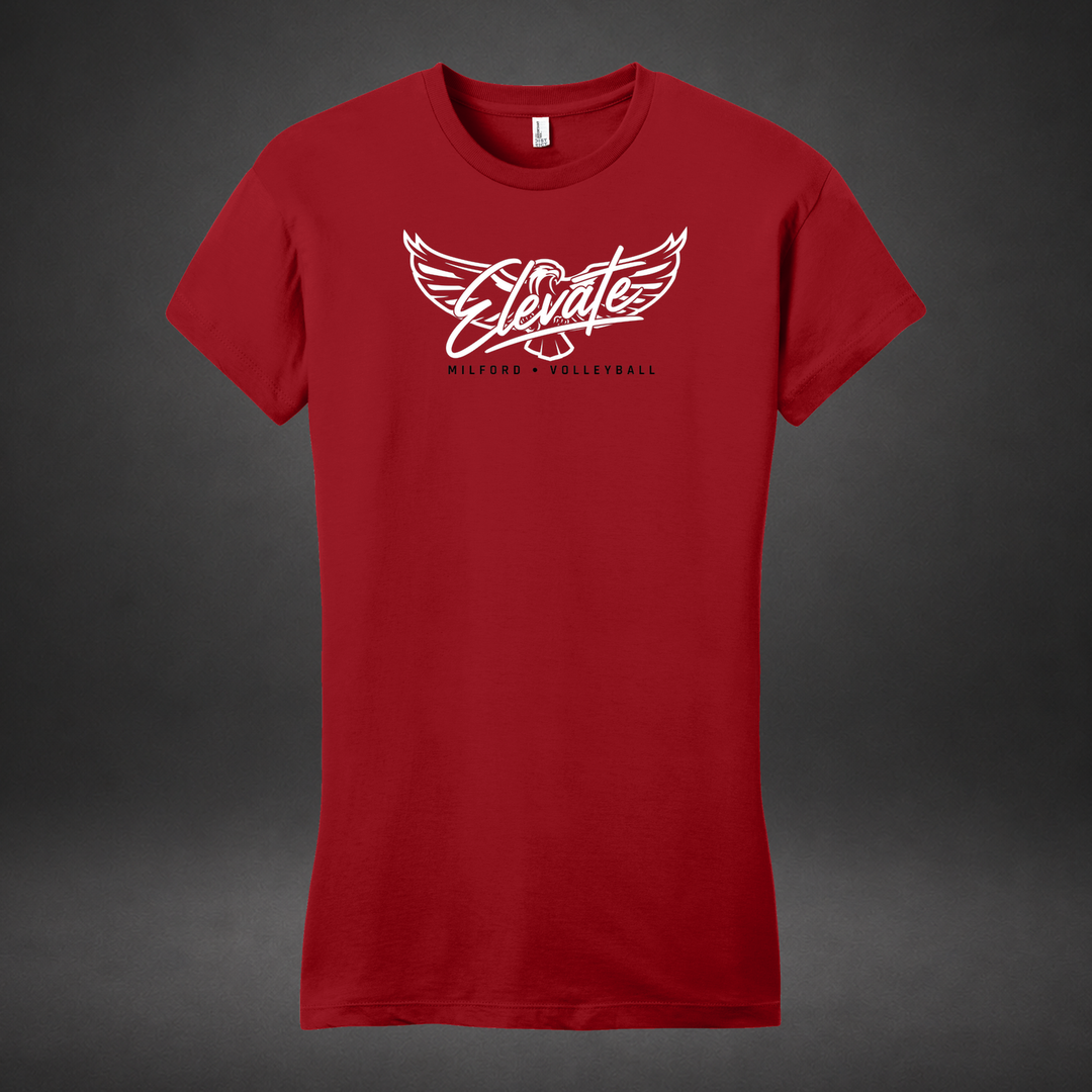 Elevate womens-tee — red