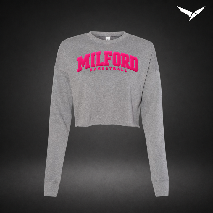 Elevated crop-crewneck — grey — Front