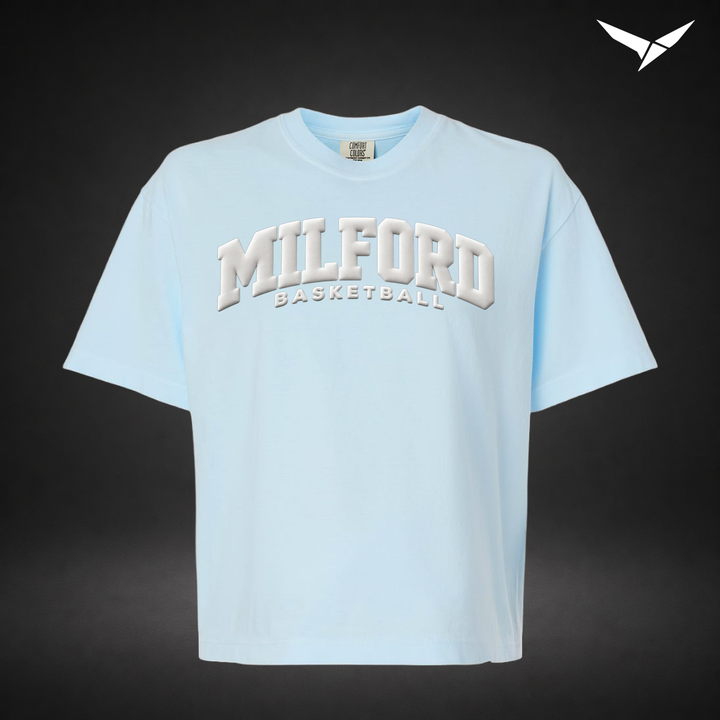 Elevated womens-tee — chambray — Front