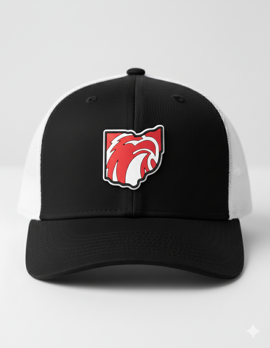 Milford State of Ohio Logo Hat Black FlexFit