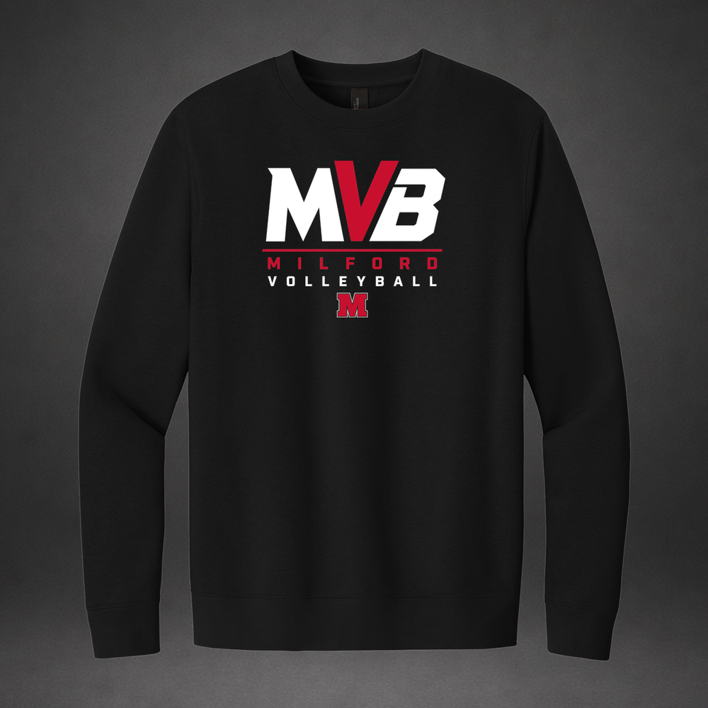 Flight crewneck — black