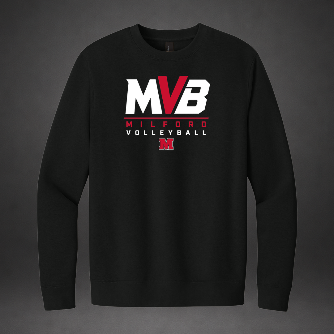 Flight crewneck — black