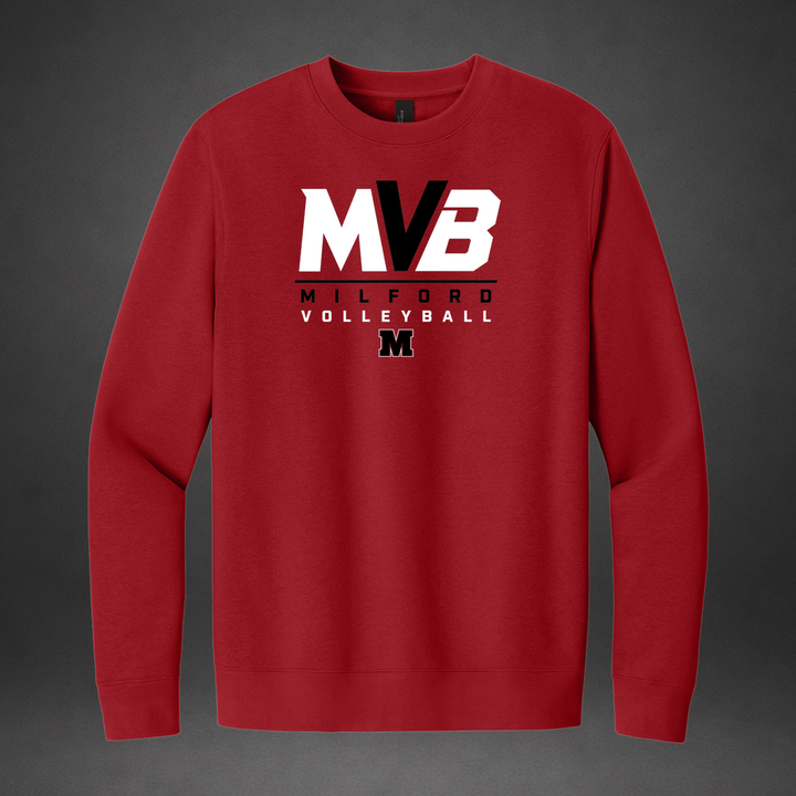 Flight crewneck — red