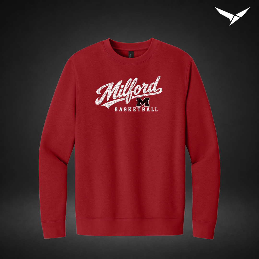 Hardwood crewneck — red — Front