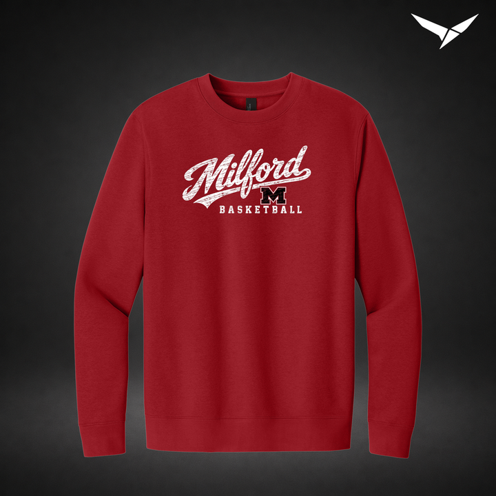 Hardwood crewneck — red — Front