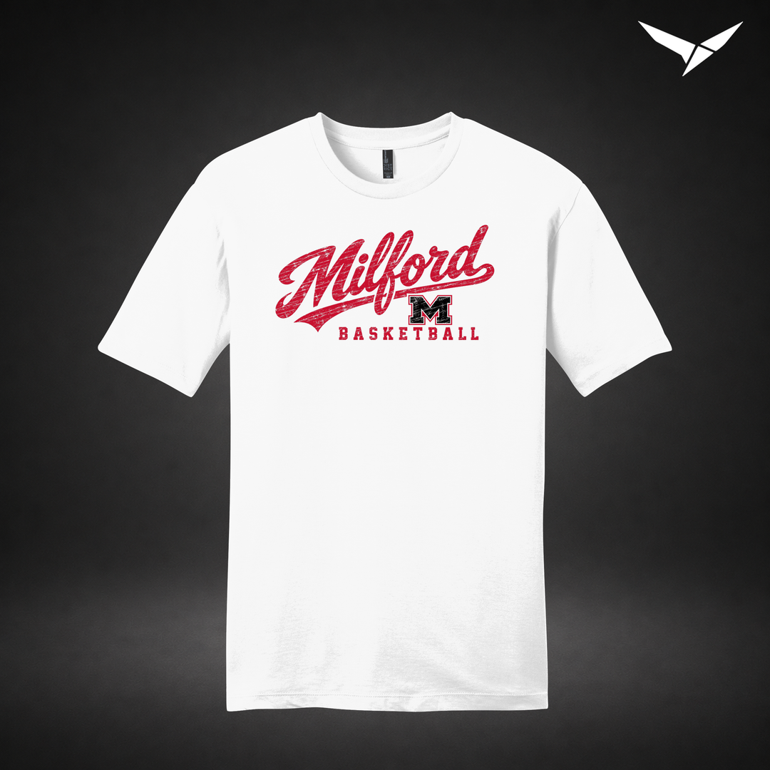 Hardwood tee — white — Front