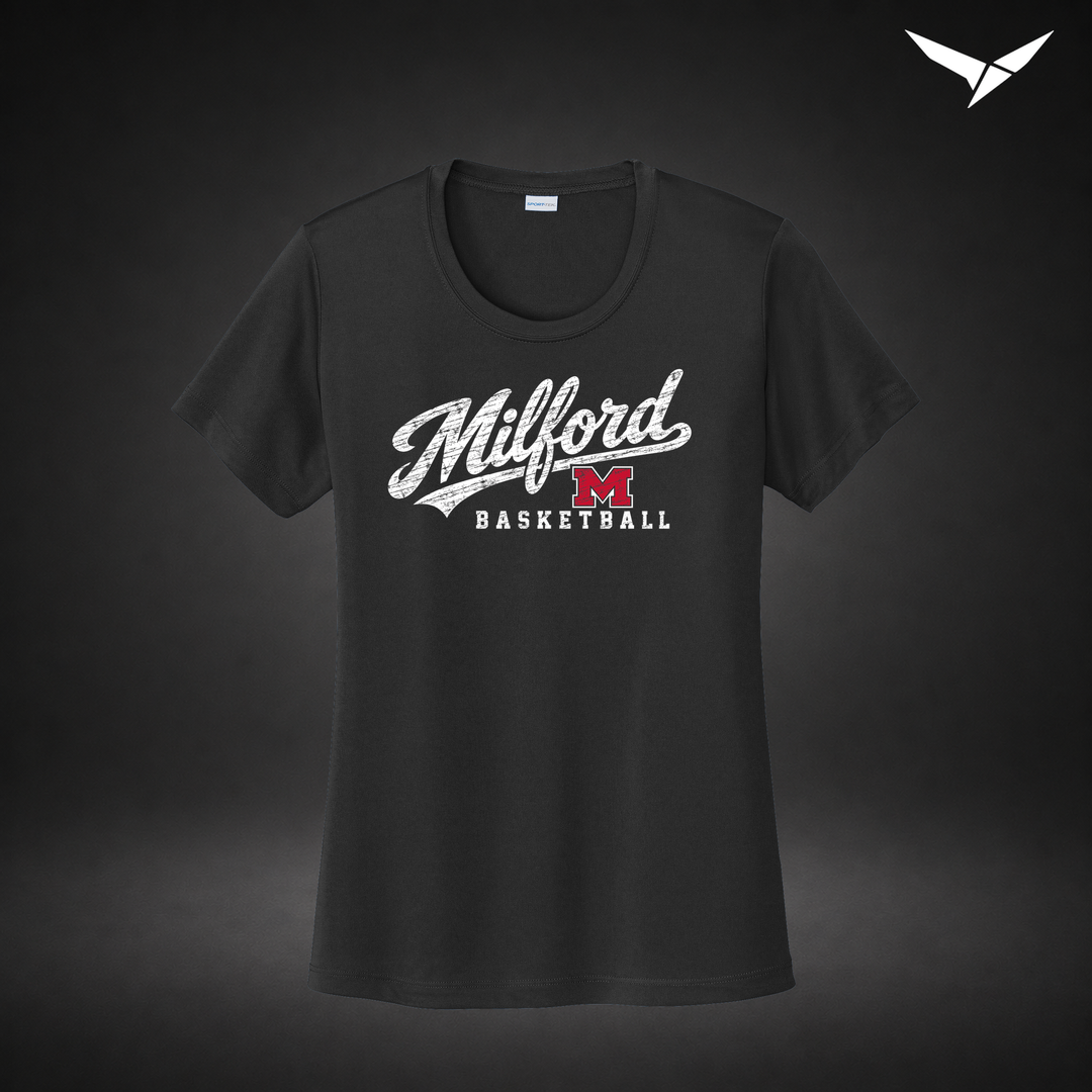 Hardwood womens-performance-tee — black — Front