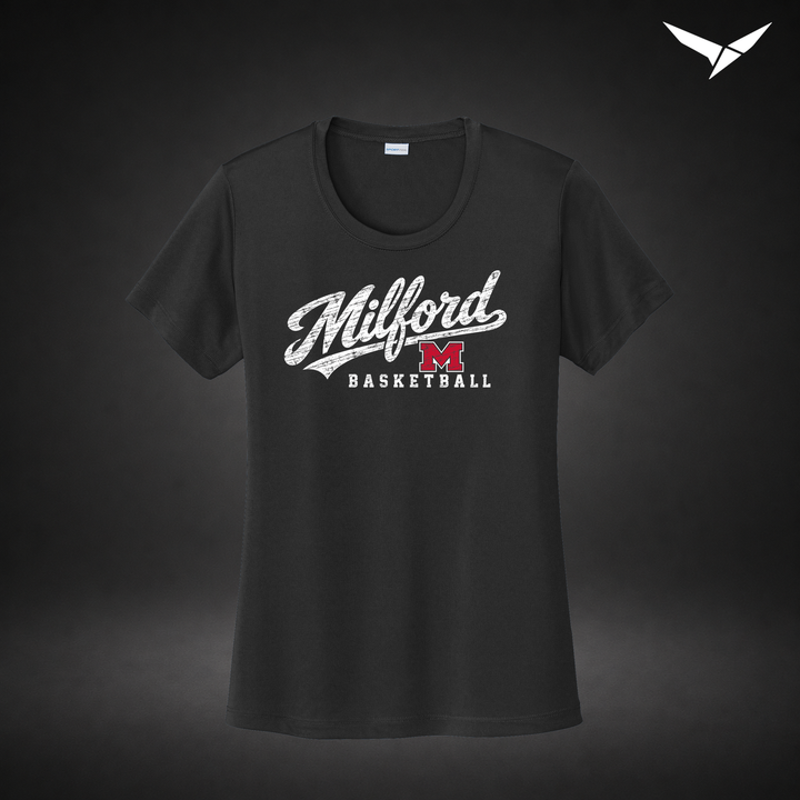 Hardwood womens-performance-tee — black — Front