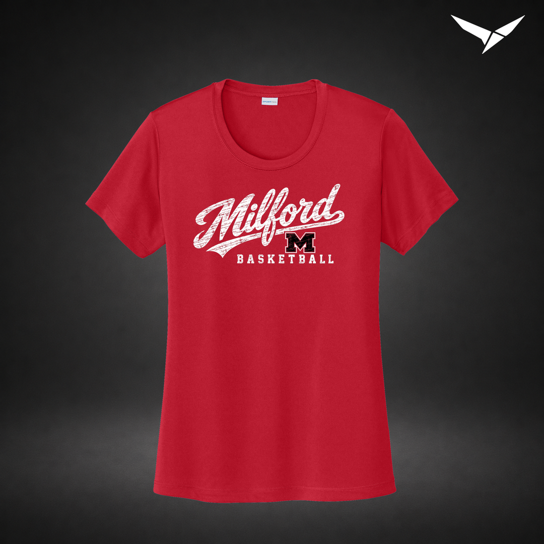 Hardwood womens-performance-tee — red — Front