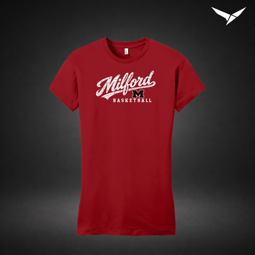 Hardwood womens-tee — red — Front