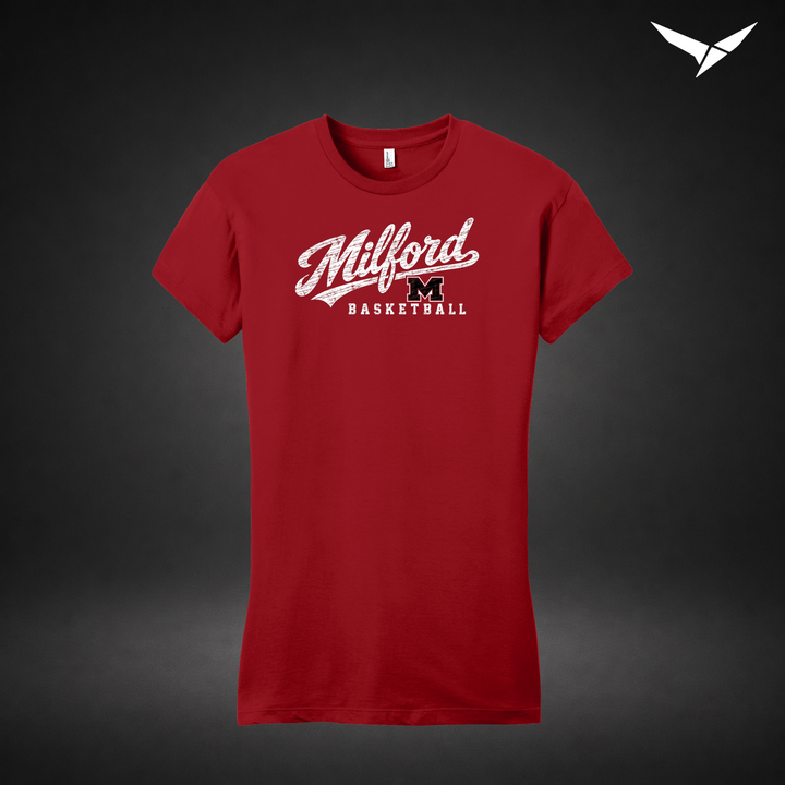 Hardwood womens-tee — red — Front
