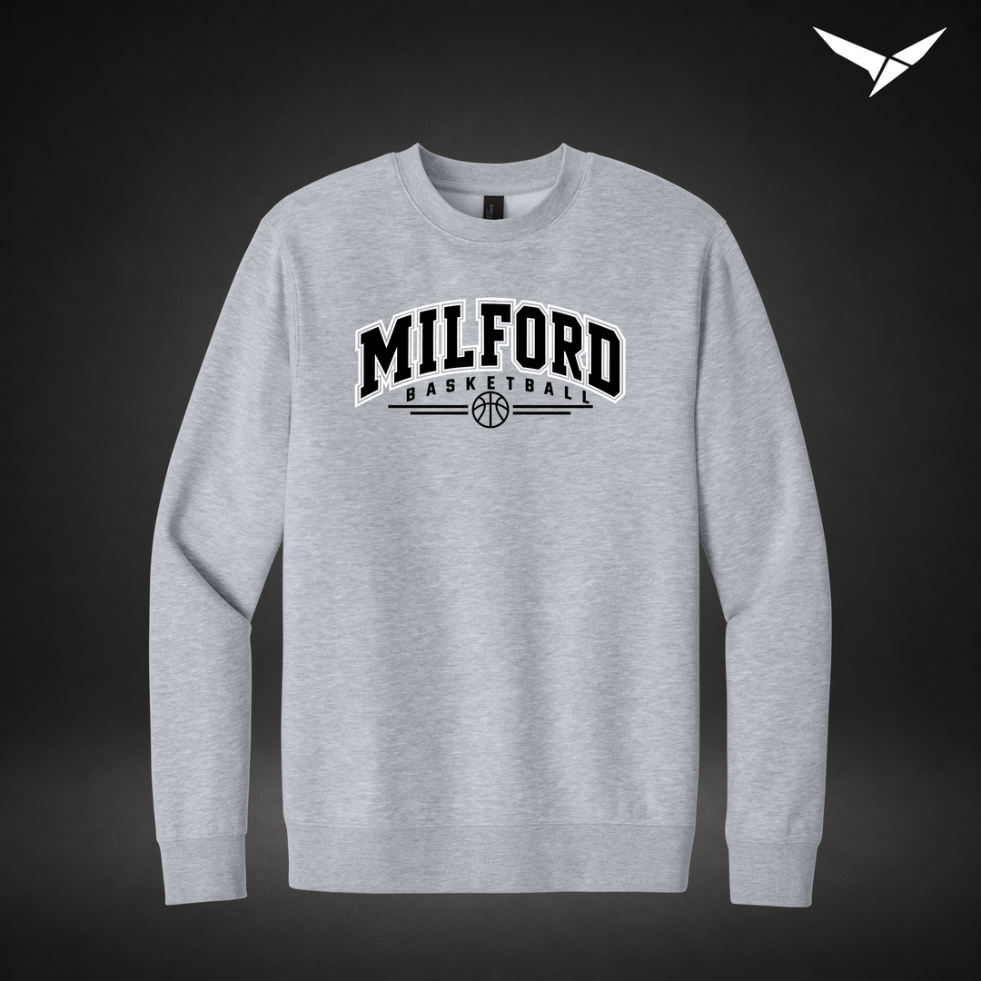 Her Game crewneck — light heather grey — Front