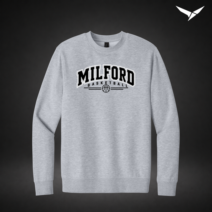 Her Game crewneck — light heather grey — Front
