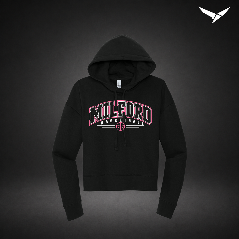 Her Game cropped-hoodie — black — Front
