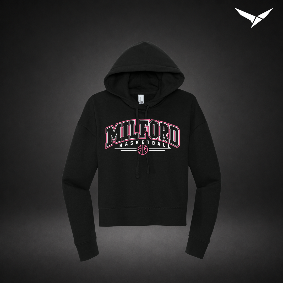 Her Game cropped-hoodie — black — Front