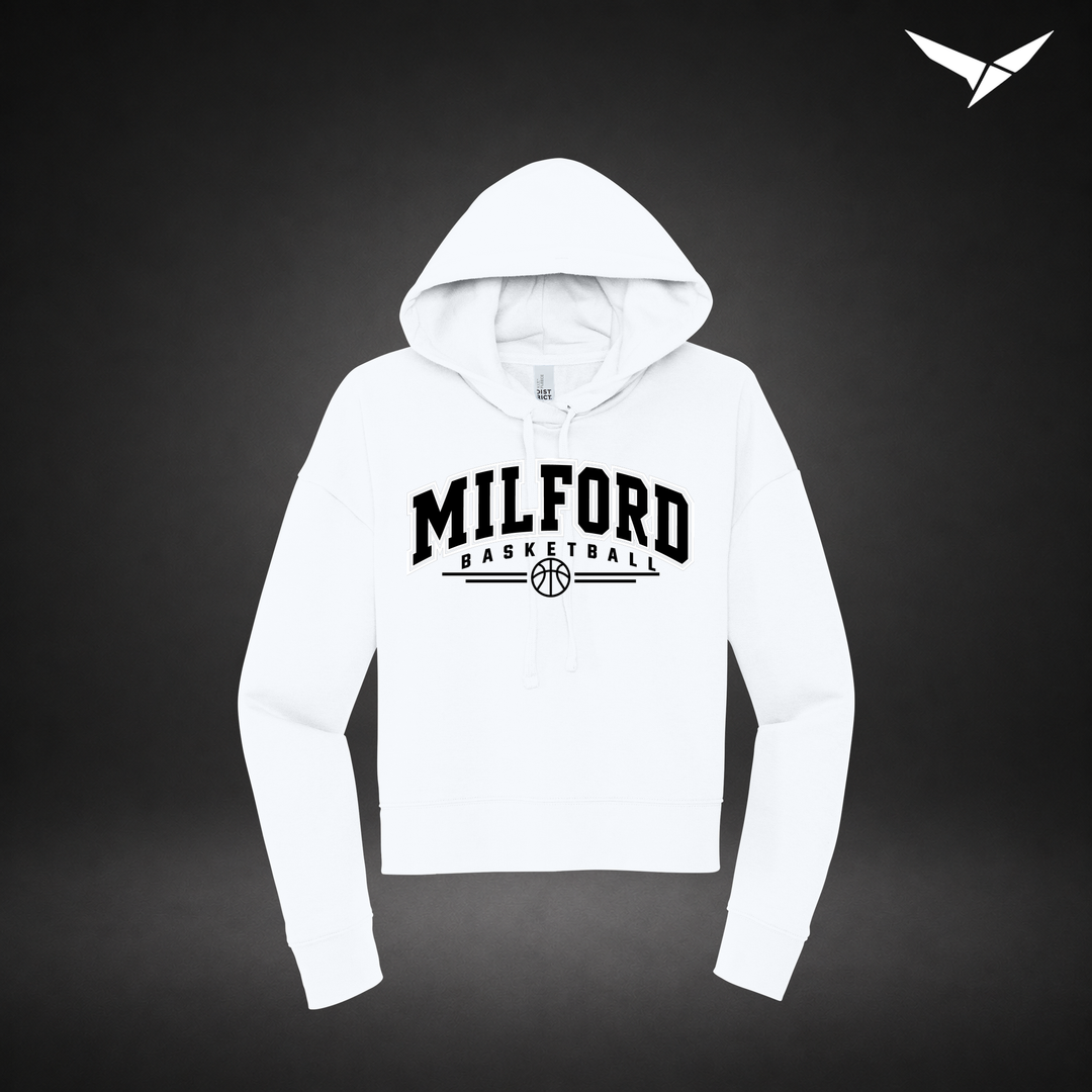 Her Game cropped-hoodie — white — Front