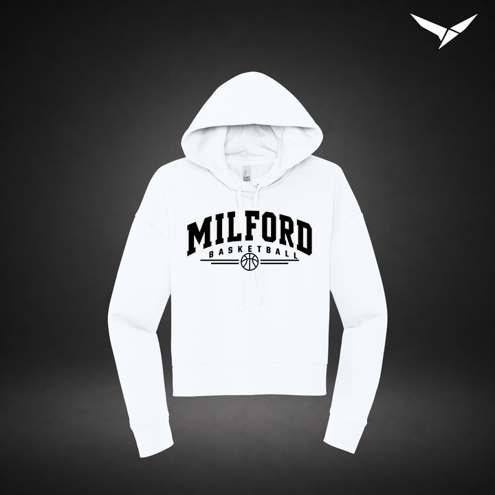 Her Game cropped-hoodie — white — Front