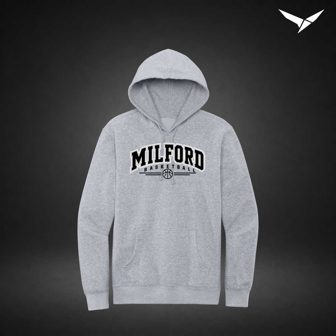 Her Game hoodie — light heather grey — Front