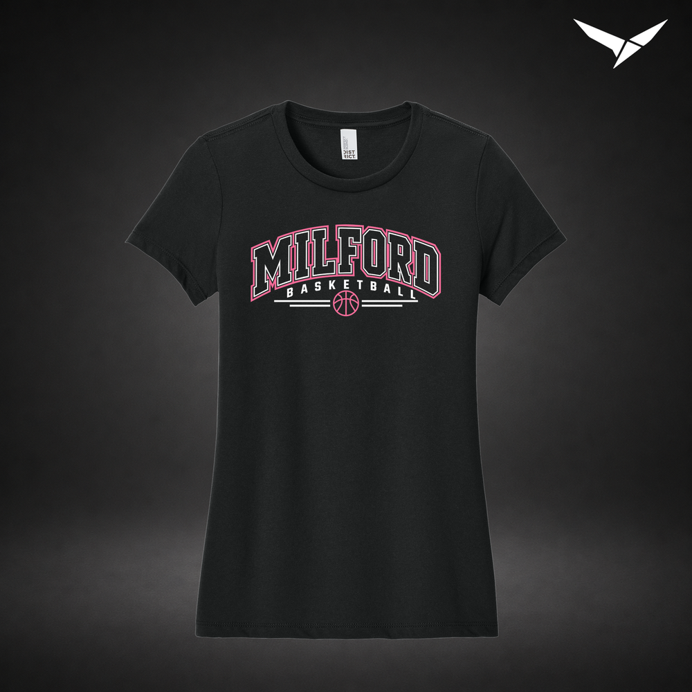 Her Game womens-tee — black — Front