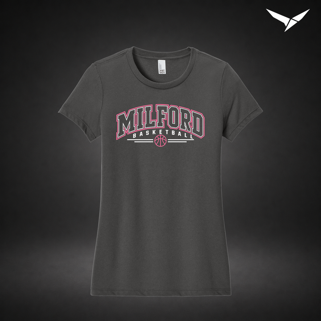 Her Game womens-tee — heathered charcoal — Front
