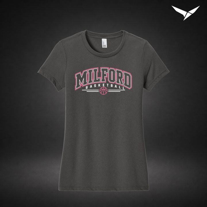 Her Game womens-tee — heathered charcoal — Front