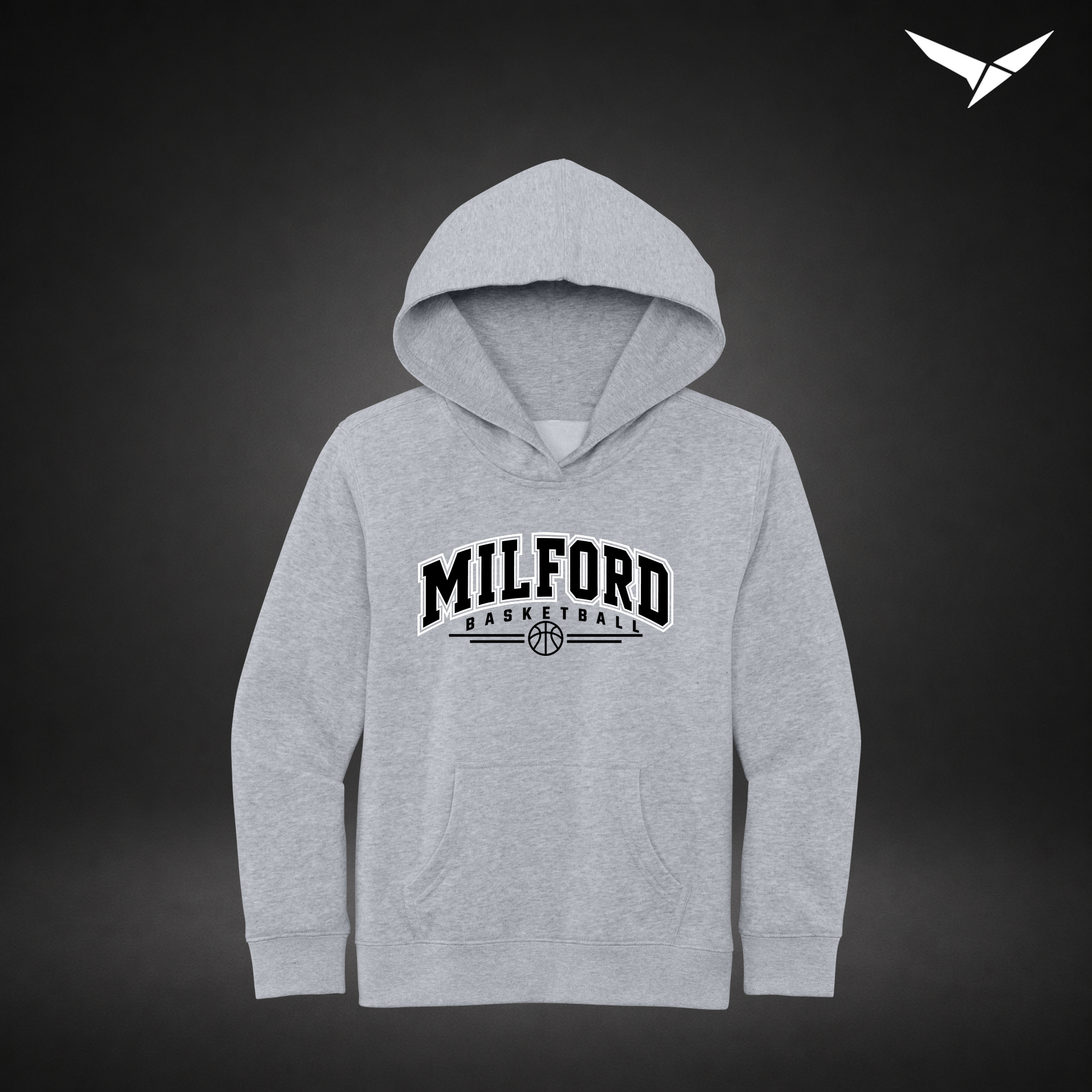 Her Game youth-hoodie — light heather grey — Front
