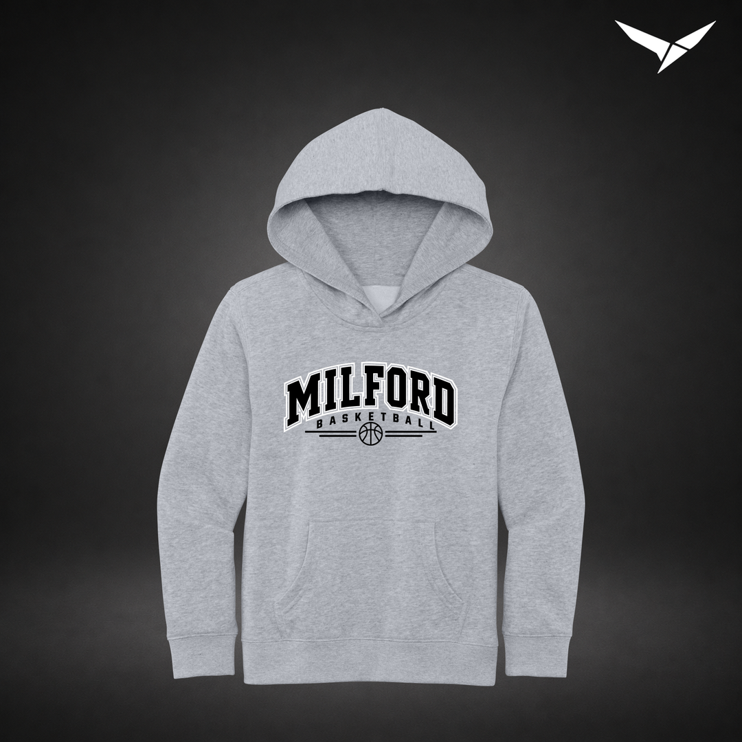 Her Game youth-hoodie — light heather grey — Front
