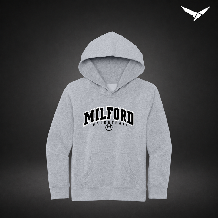 Her Game youth-hoodie — light heather grey — Front