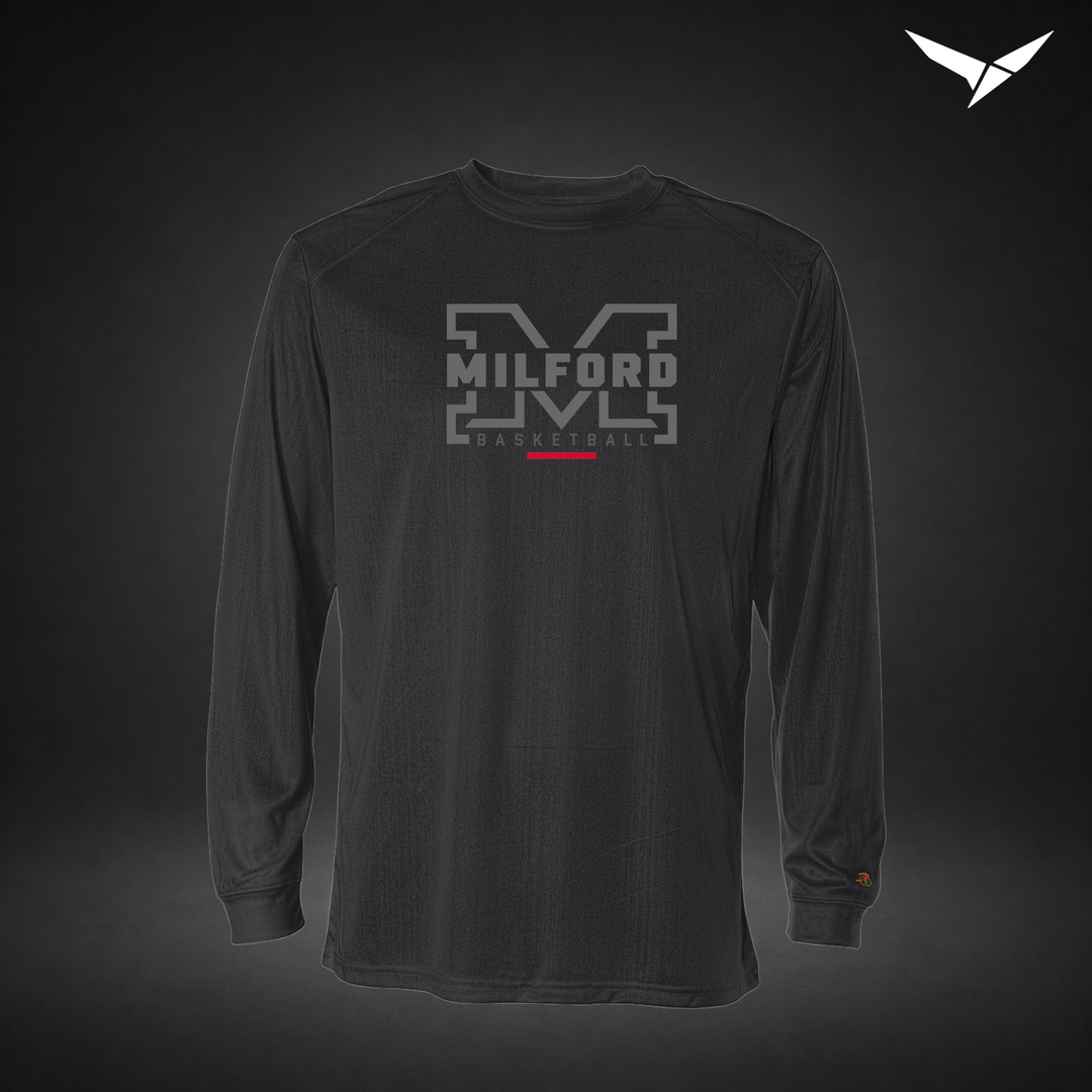 Lockdown long-sleeve-performance-tee — black — Front