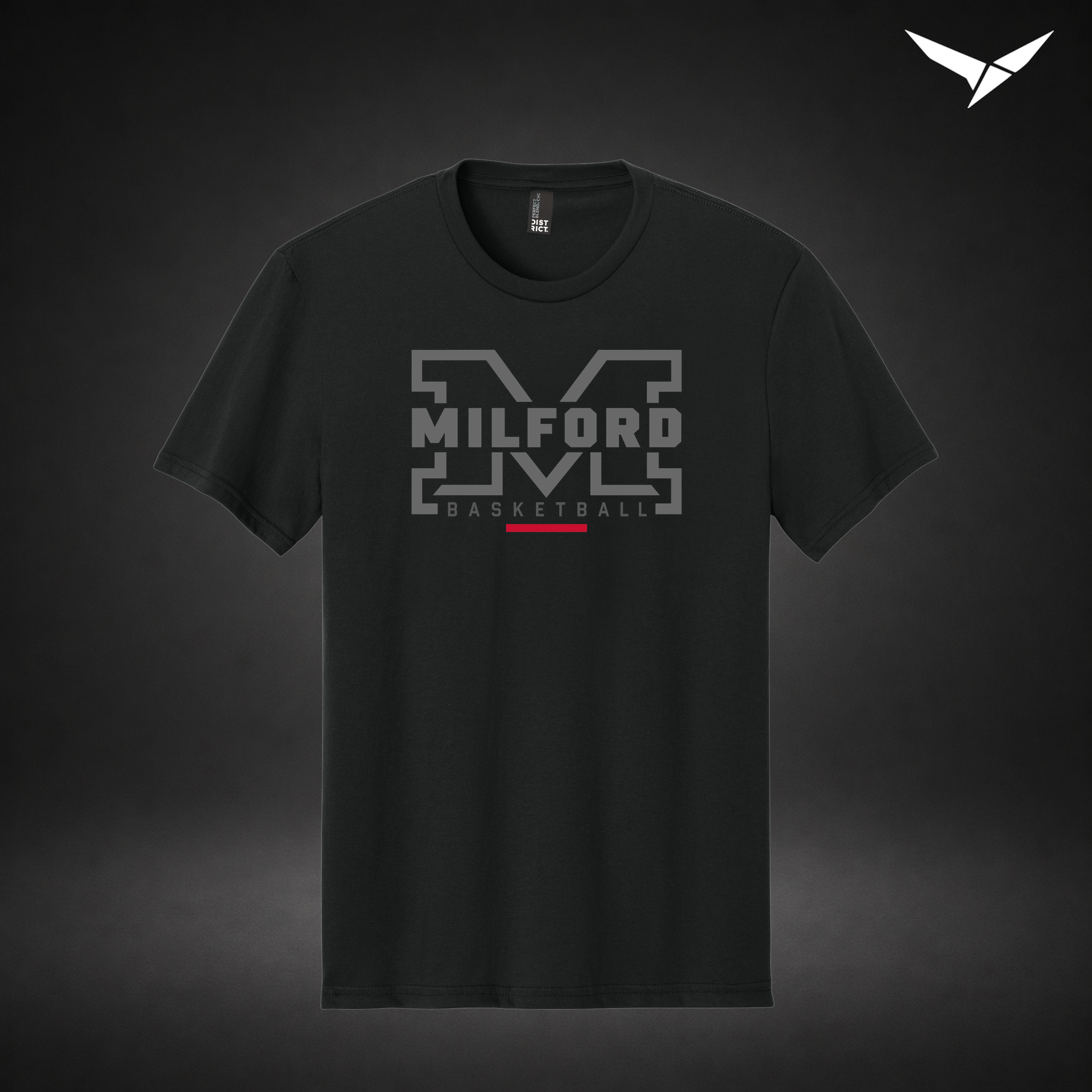 Lockdown tee — black — Front