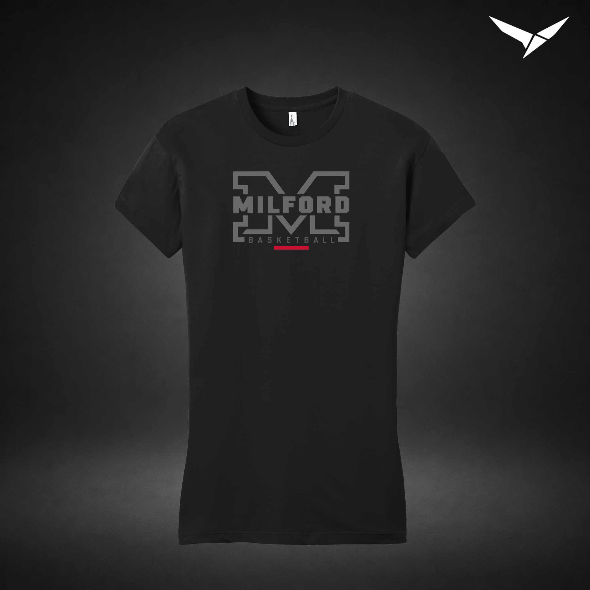 Lockdown womens-tee — black — Front