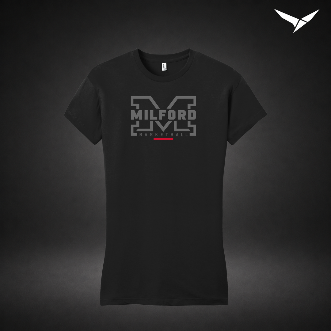 Lockdown womens-tee — black — Front