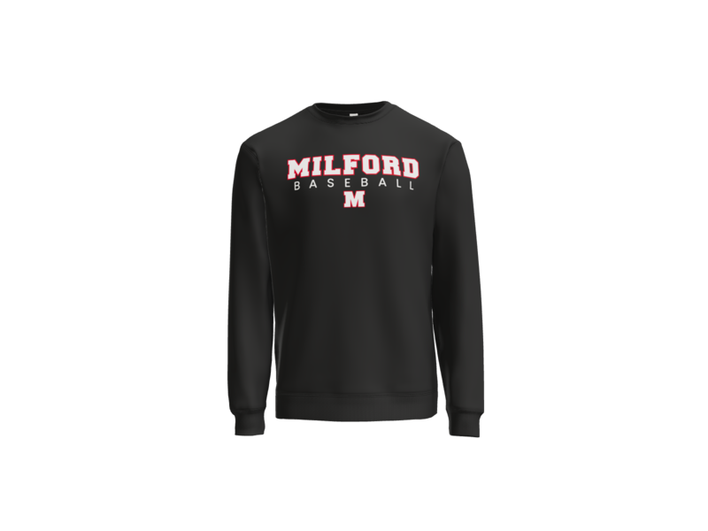 Milford Baseball Block Crewneck