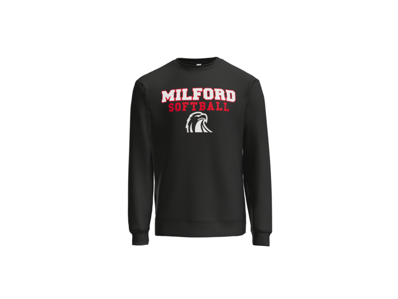Milford Softball Stacked Crewneck