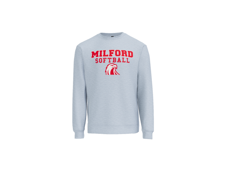 Milford Softball Stacked Crewneck