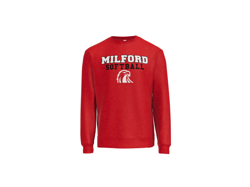 Milford Softball Stacked Crewneck