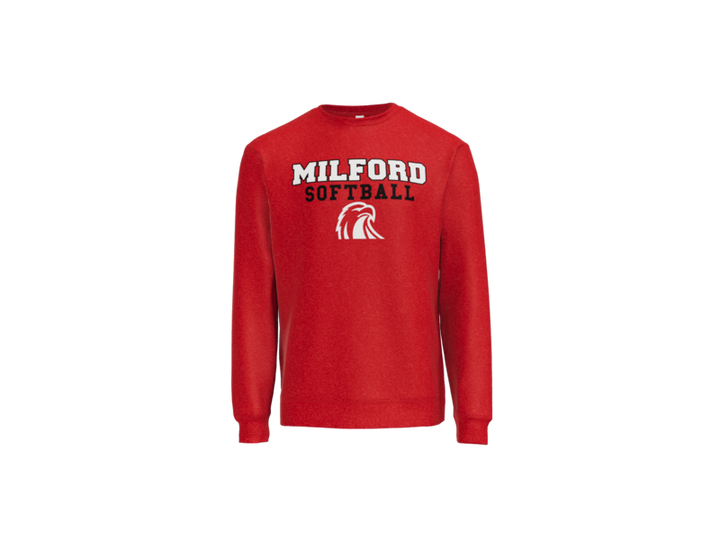 Milford Softball Stacked Crewneck