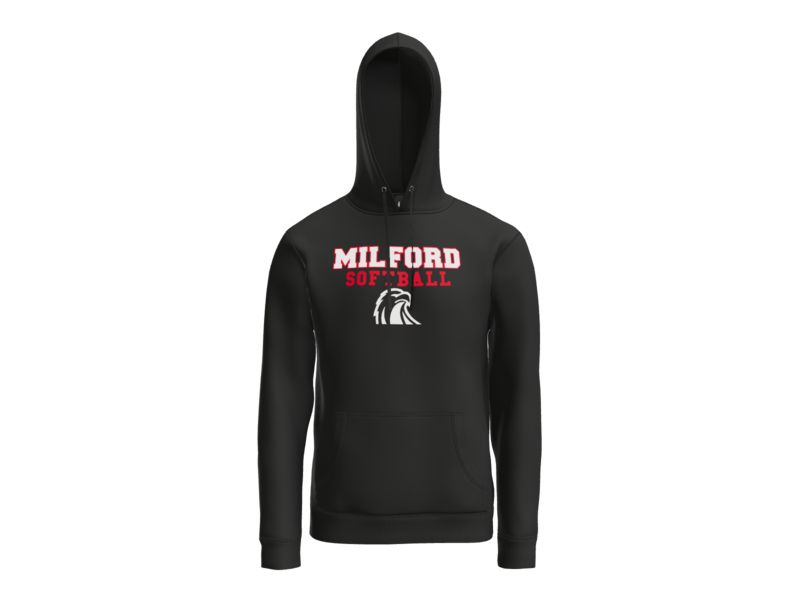 Milford Softball Stacked Hoodie