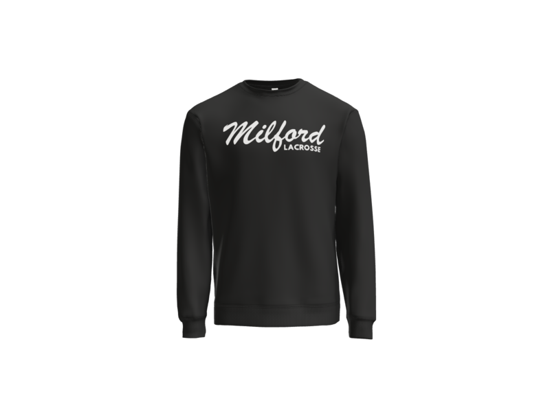 Milford Lacrosse Script Crewneck