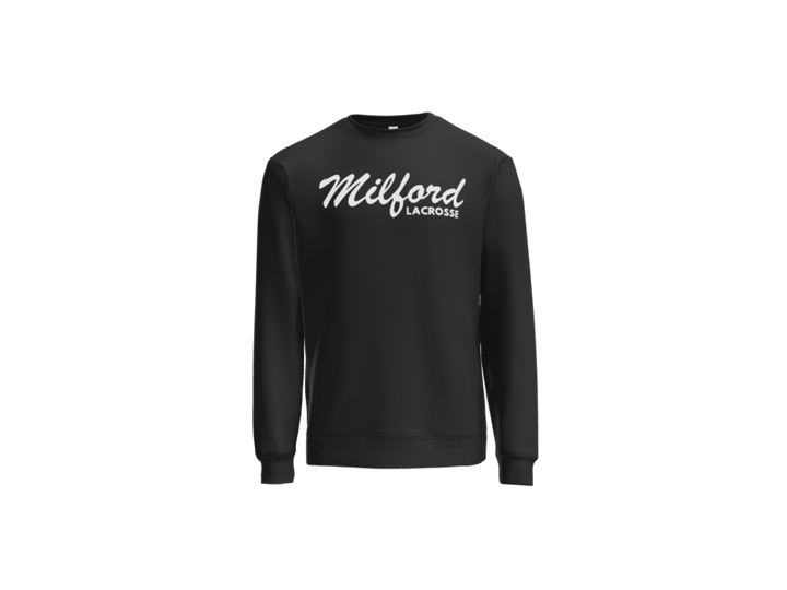 Milford Lacrosse Script Crewneck