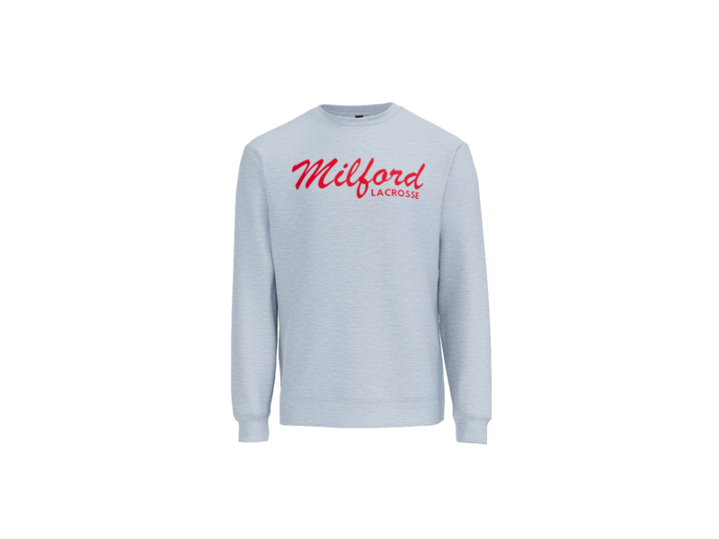 Milford Lacrosse Script Crewneck