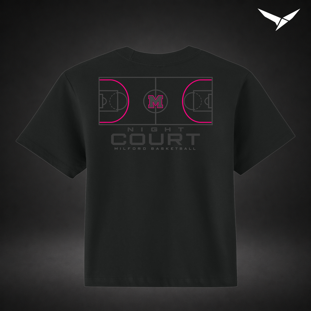 Night Court boxy-tee — black — Back