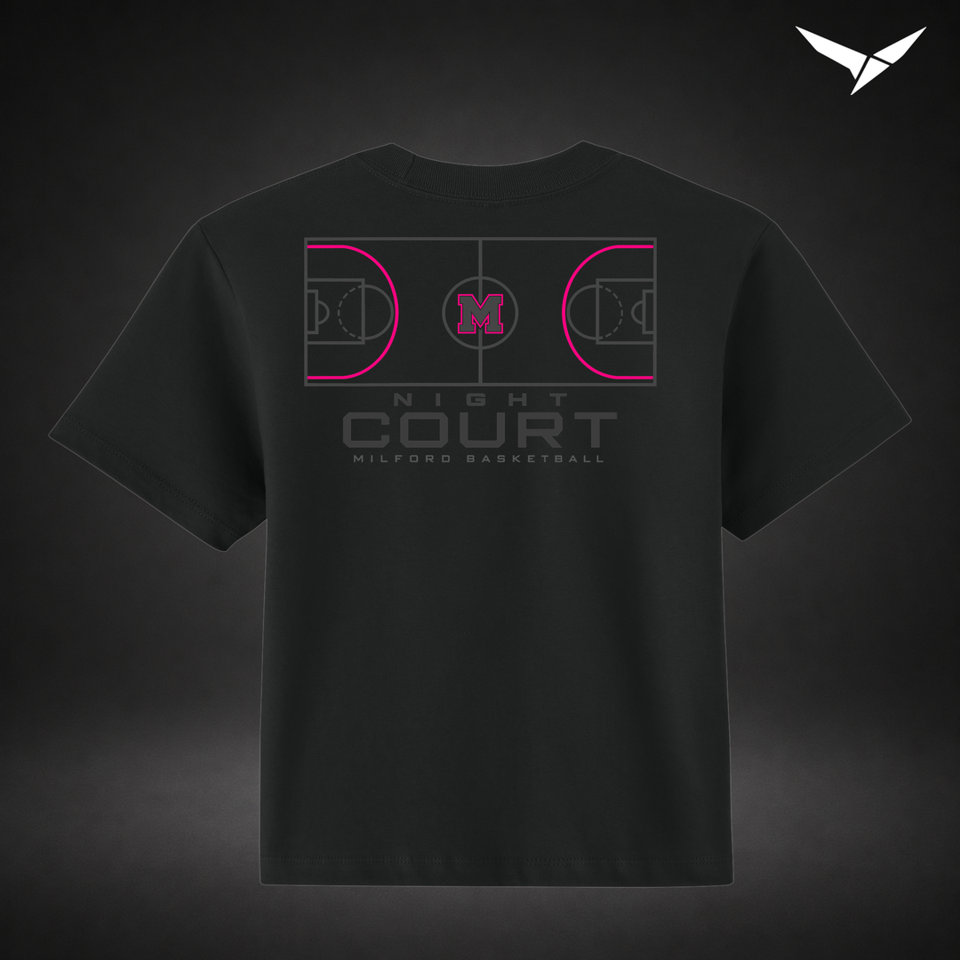 Night Court boxy-tee — black — Back