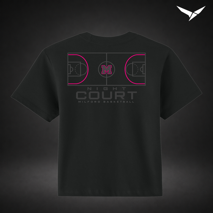 Night Court boxy-tee — black — Back