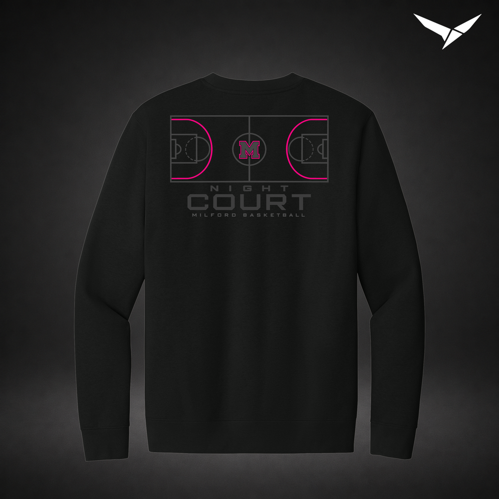 Night Court crewneck — black — Back