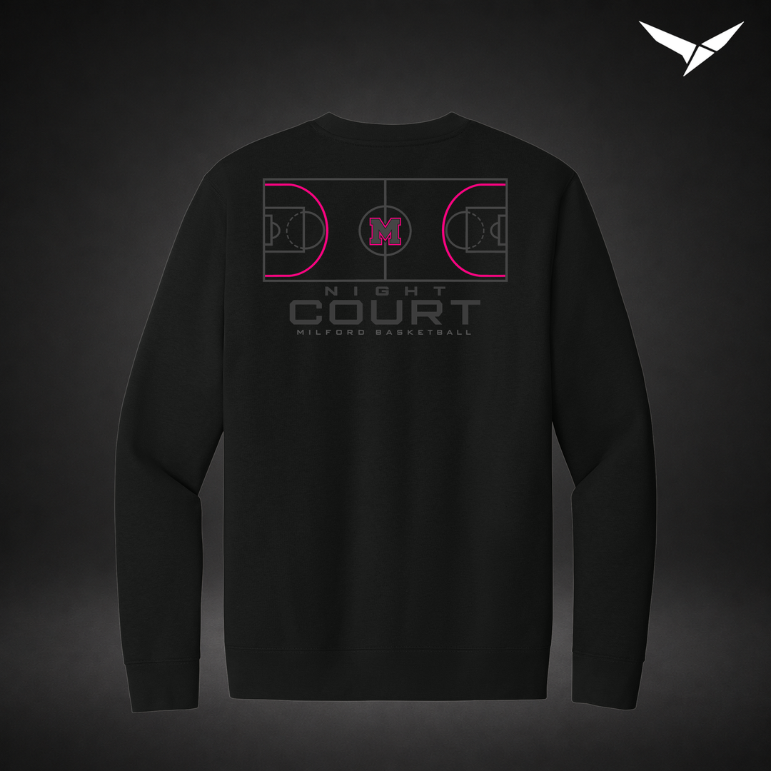Night Court crewneck — black — Back