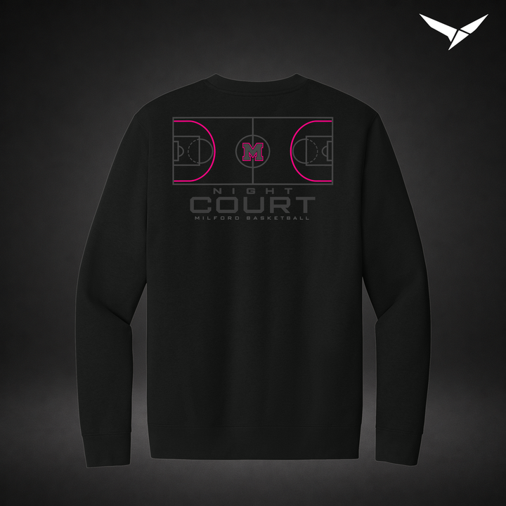 Night Court crewneck — black — Back