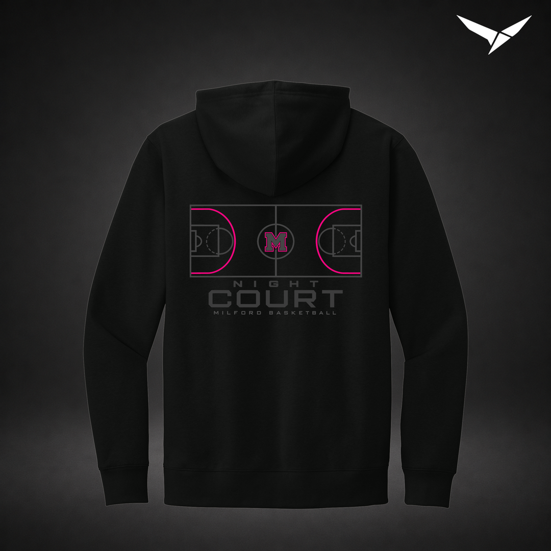 Night Court hoodie — black — Back